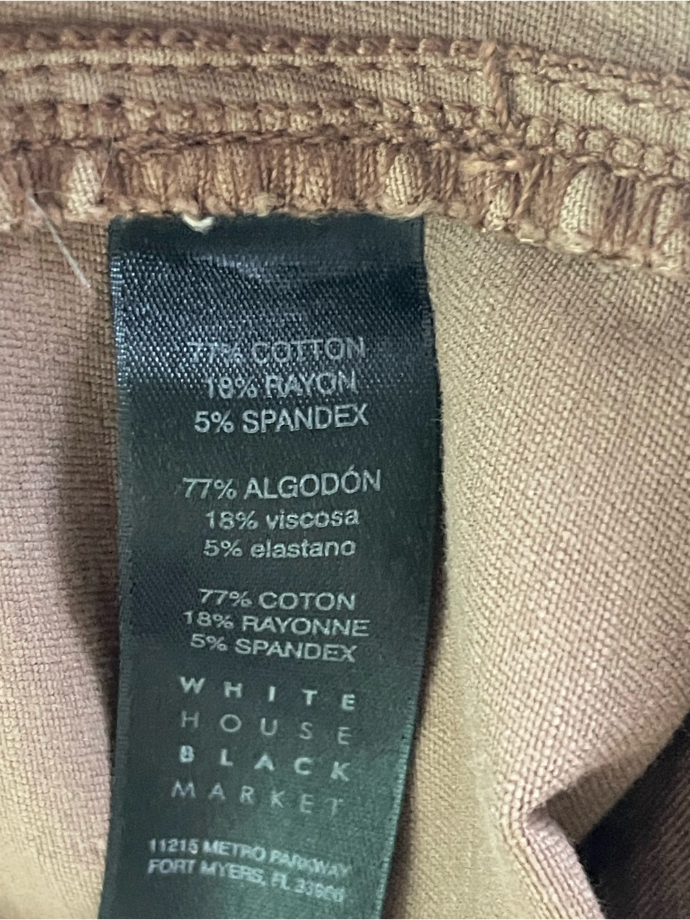 White House Black market Women’s Utility Light Brown Slim Ankle Pants EUC Size 4 - Picture 8 of 8